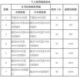 老个人所得税税率表的回顾与分析