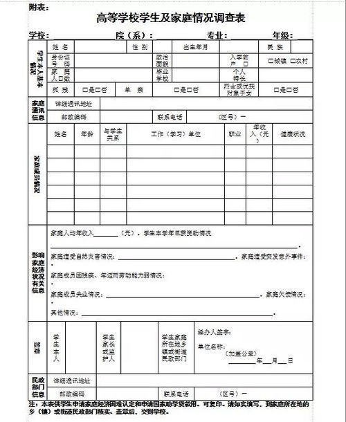 开启梦想之门，国家助学金申请表指南