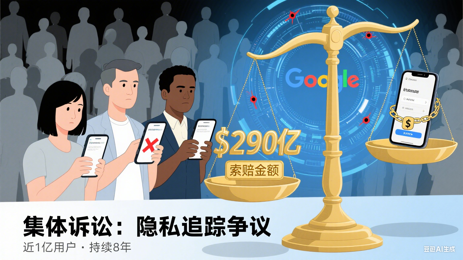 谷歌用户指控其非法收集个人数据 索赔290亿美元