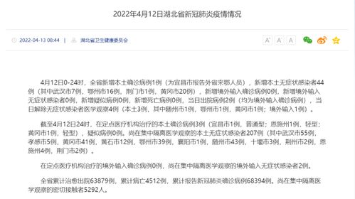 湖北省新增本土无症状感染者42例，理解无症状感染者及其对防控策略的影响