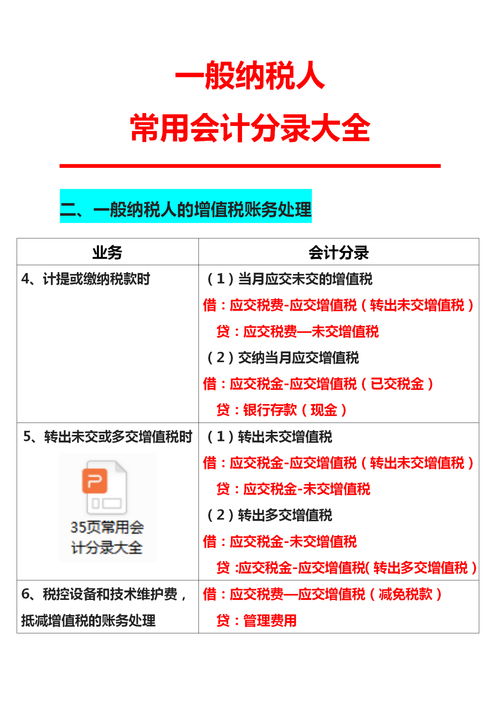 一般纳税人账务处理，指南与实用技巧